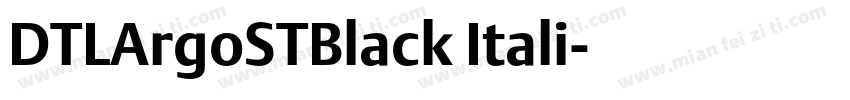DTLArgoSTBlack Itali字体转换